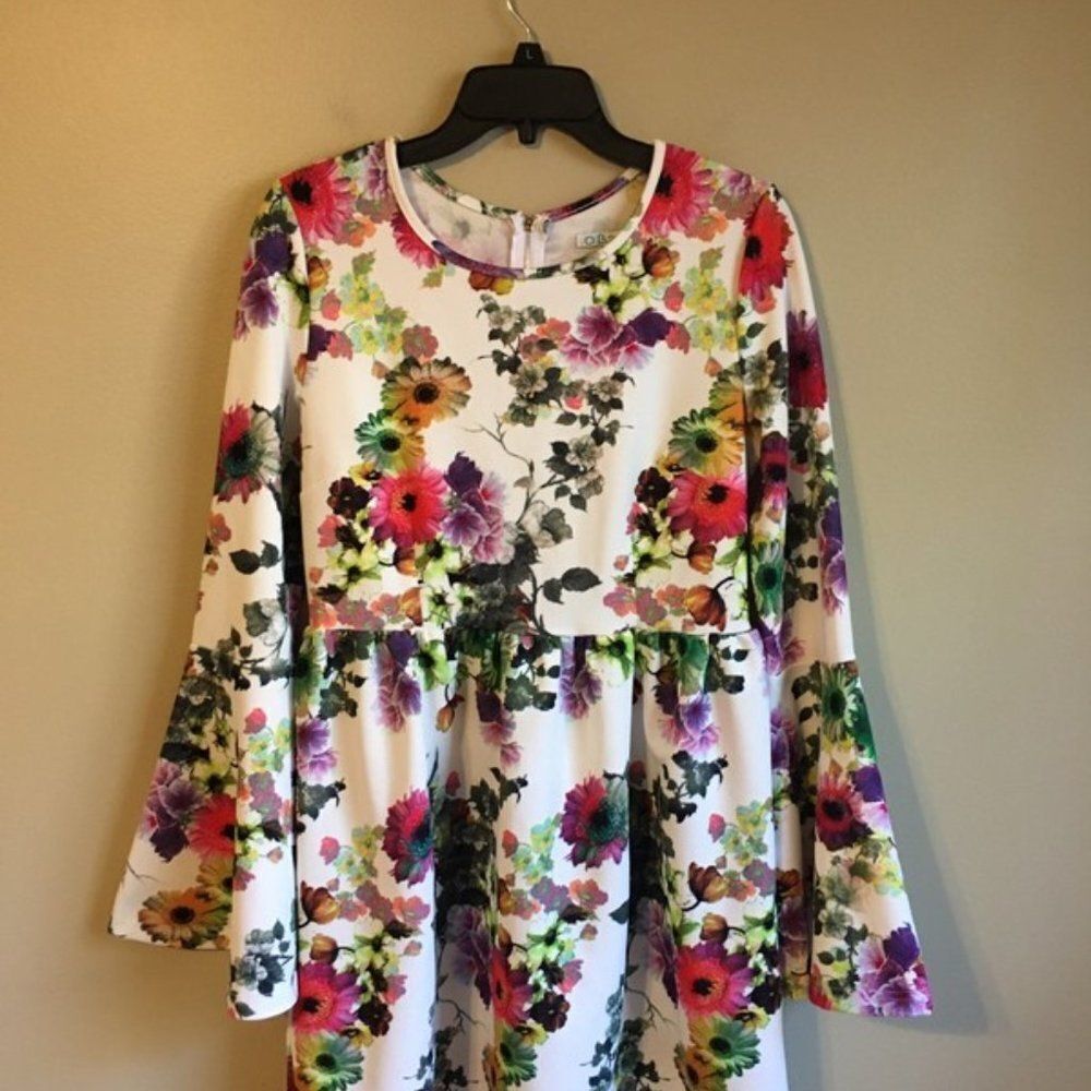 Ob2-12 large floral dress‎